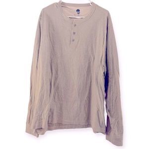 Ocean&Coast Mens Long Sleeve Henley Shirt‎ Size XL